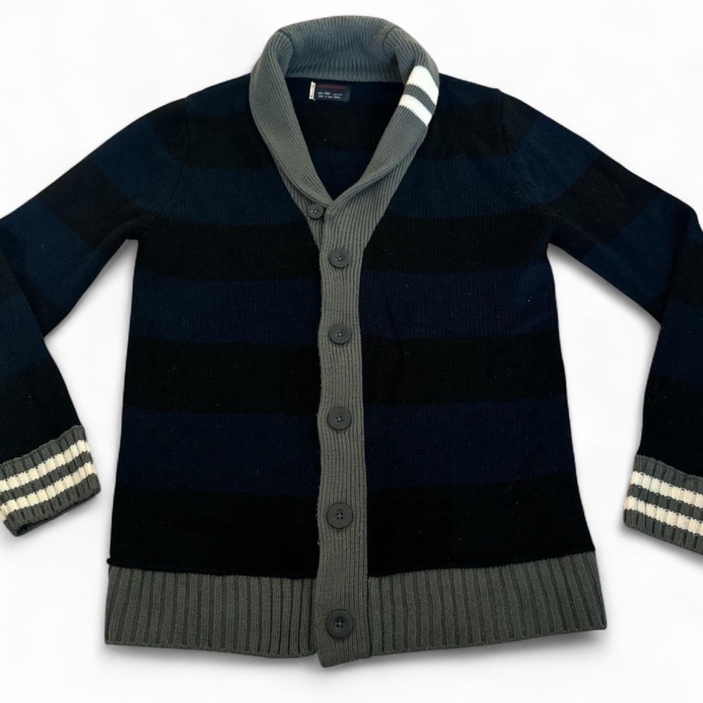 Striped Cardigan with Button Front